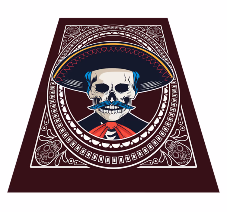 Alfombra vinílica Halloween día de los muertos - TenVinilo