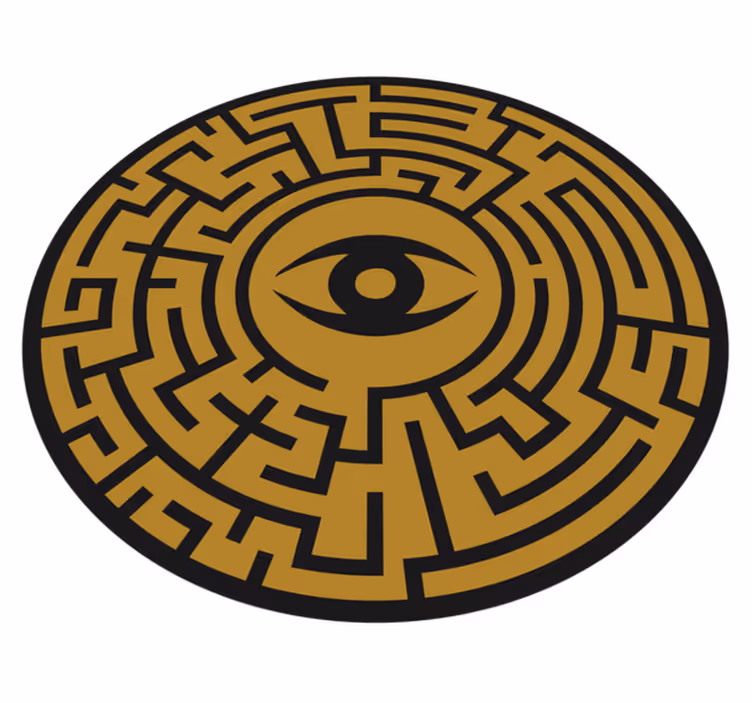 Alfombra vinílica juegos símbolo del ojo del laberinto - TenVinilo