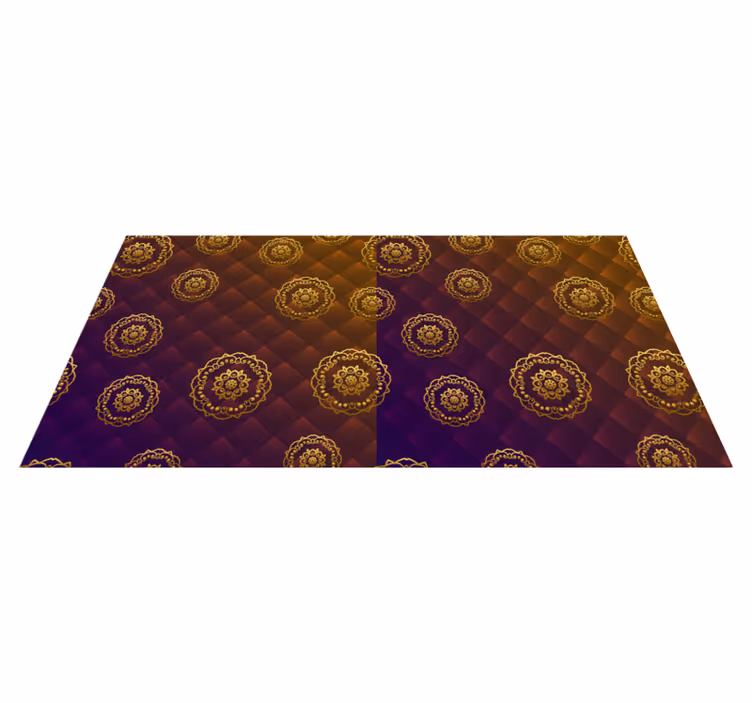 Alfombra vinílica mandala superposición de motivo  - TenVinilo