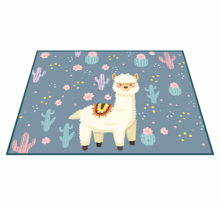 Aflombra pvc infantil animales Lindas llamas felices - TenVinilo