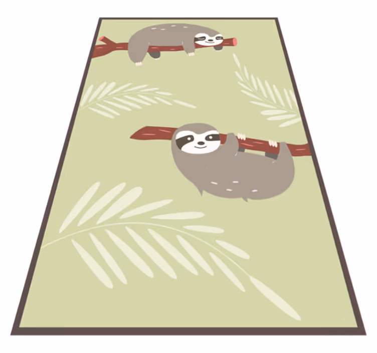 Alfombra vinílica bebé decoración del vivero de perezosos - TenVinilo