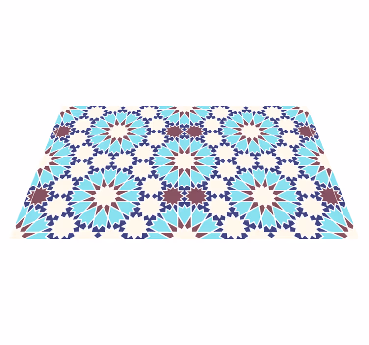Alfombra hidráulica vinílica elegancia del patrón de mosaico - TenVinilo