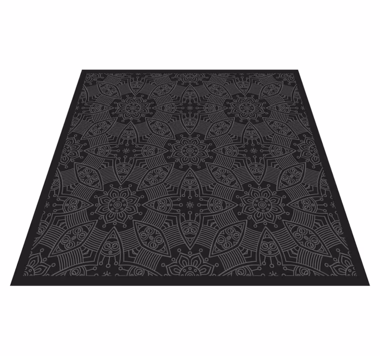 Alfombra vinílica mandala patrones intrincados  - TenVinilo