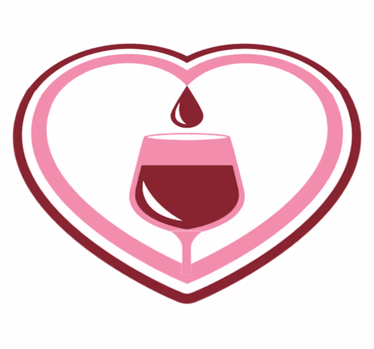 Alfombra vinilo cocina corazón de vino - TenVinilo