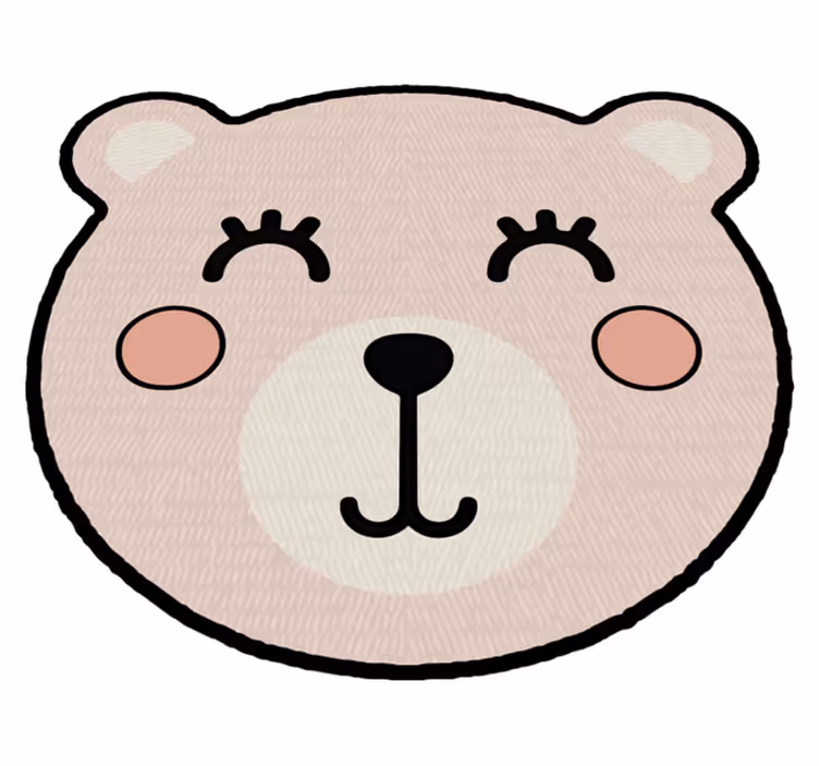 Alfombra vinílica infantil pieza de personaje de oso - TenVinilo