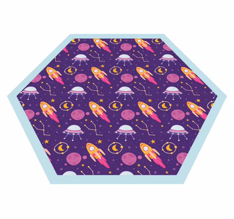 Alfombra vinílica infantil parque temático espacial - TenVinilo