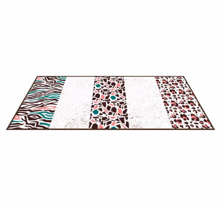 Alfombra vinílica mosaico fusión de patrón  - TenVinilo