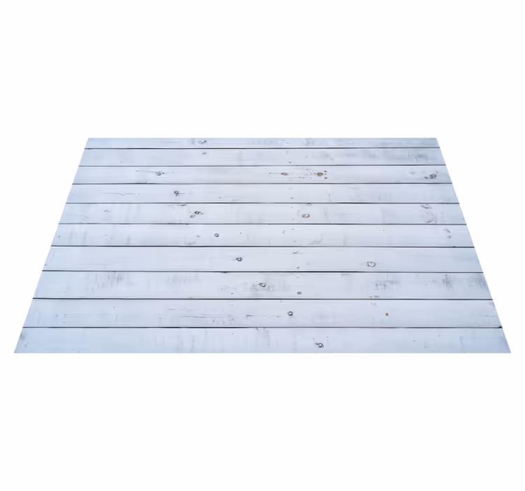 Alfombra vinílica entrada listones madera gris y azul - TenVinilo