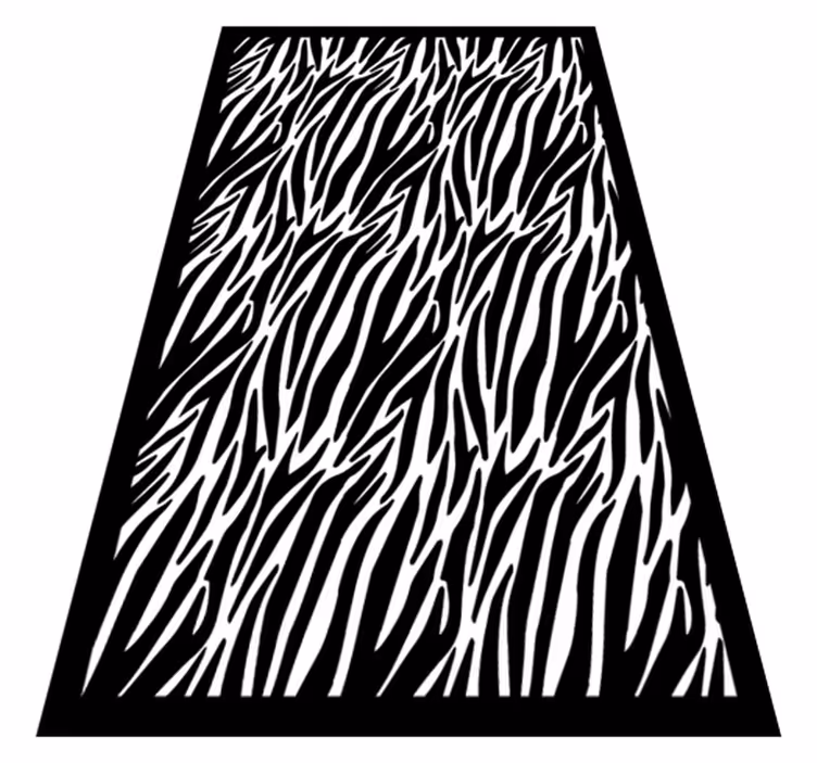 Alfombra vinílica animal print raya de cebra - TenVinilo