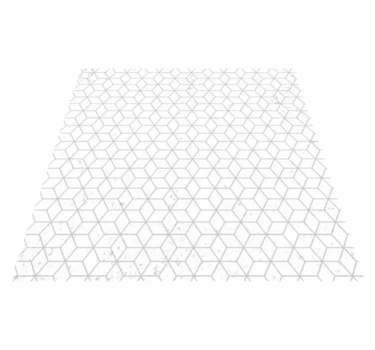 Alfombra vinilo salón nórdica hexágonos grises - TenVinilo