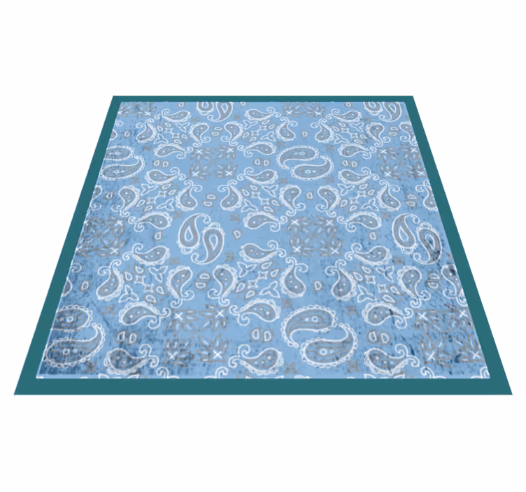 Alfombra hidráulica patrón de mosaico paisley - TenVinilo