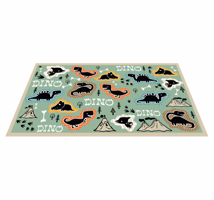 Alfombra vinílica infantil parque de dinosaurios - TenVinilo
