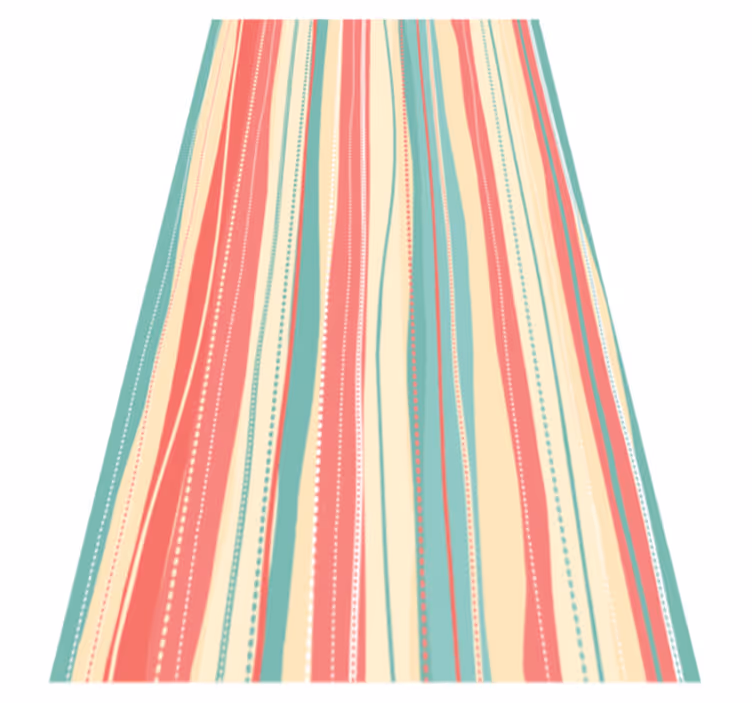Alfombra vinílica rayas combinación de colores  - TenVinilo