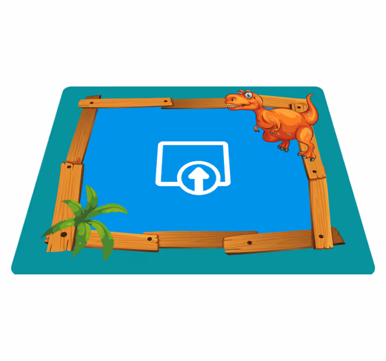 Alfombra vinílica infantil dinosaurio personalizable - TenVinilo
