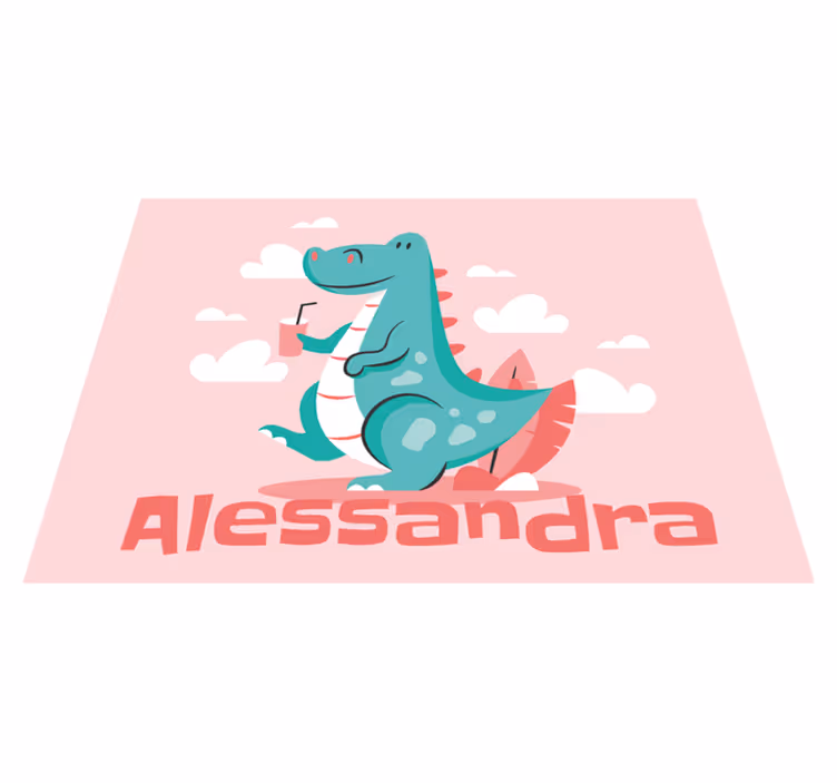 Alfombra vinílica personalizable dragón personalizado - TenVinilo