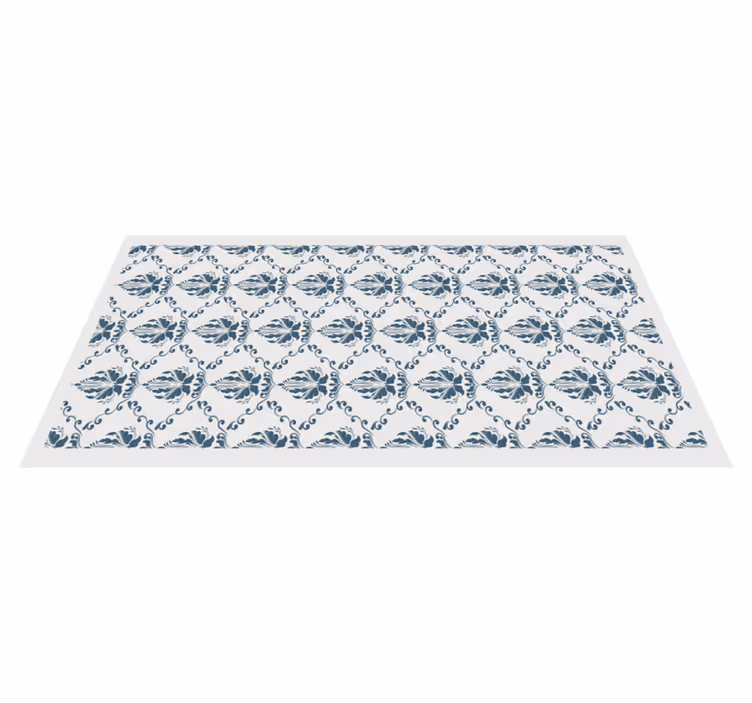 Alfombra hidráulica elegante motivo de follaje - TenVinilo