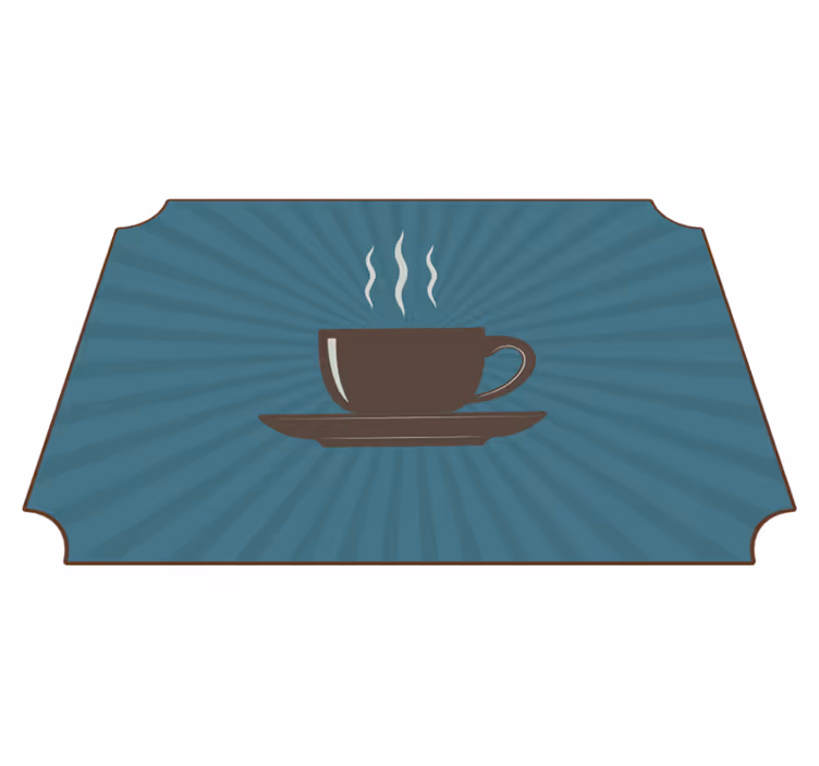 Alfombras vinilo cocina moderna taza de café - TenVinilo