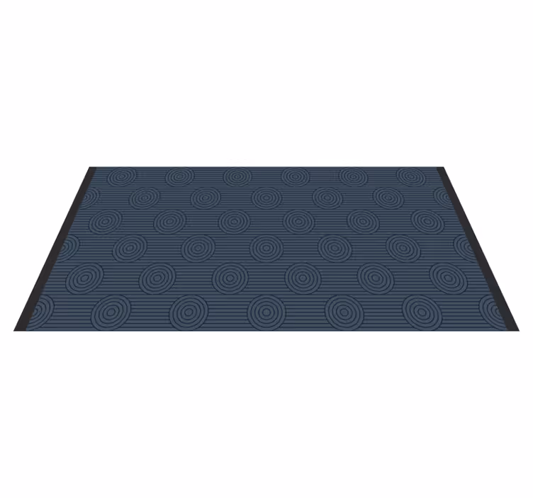 Alfombra vinílica geométrica motivos circulares geométricos - TenVinilo