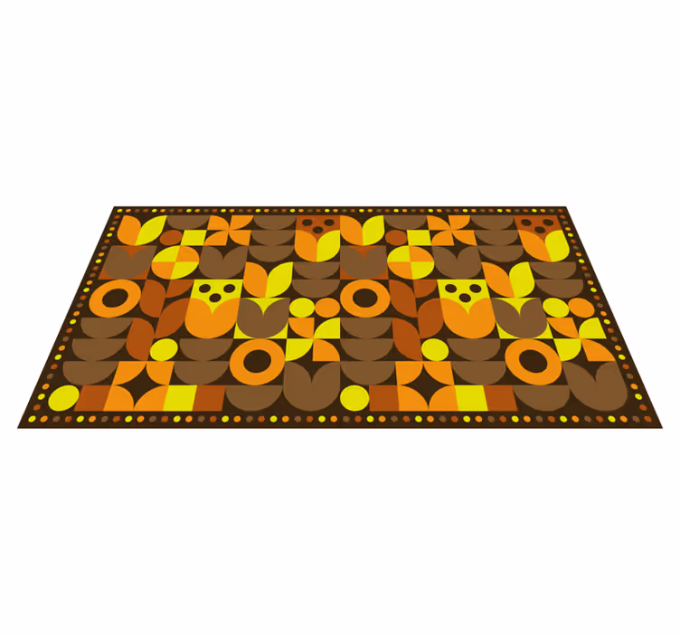 Alfombra hidráulica diseño de azulejos retro - TenVinilo