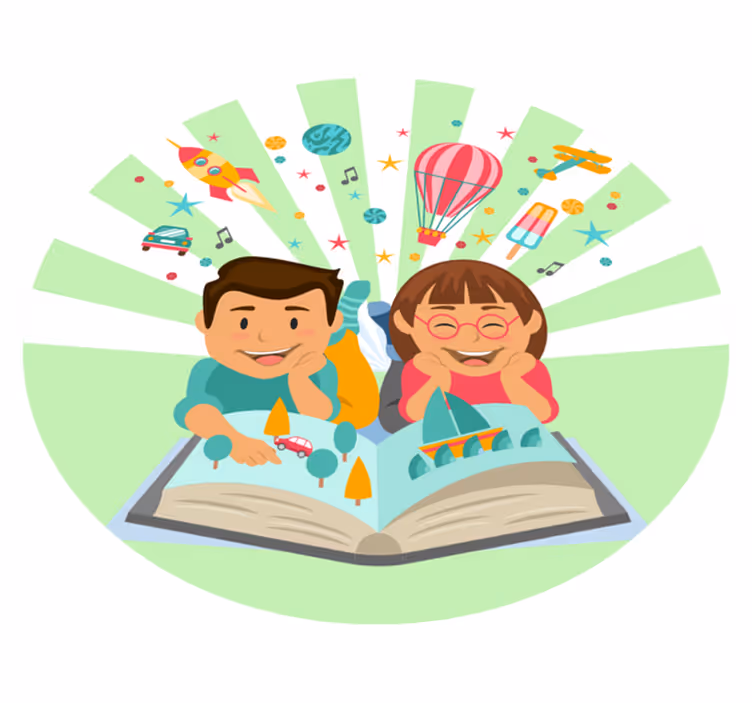 Alfombra vinílica infantil lectura imaginativa - TenVinilo