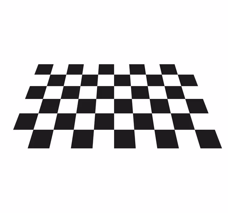 Alfombra vinílica cocina tablero de ajedrez - TenVinilo