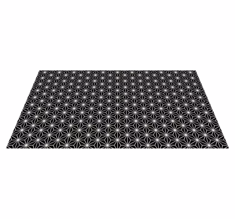 Alfombra vinílica geométrica explosión estelar asimétrica - TenVinilo