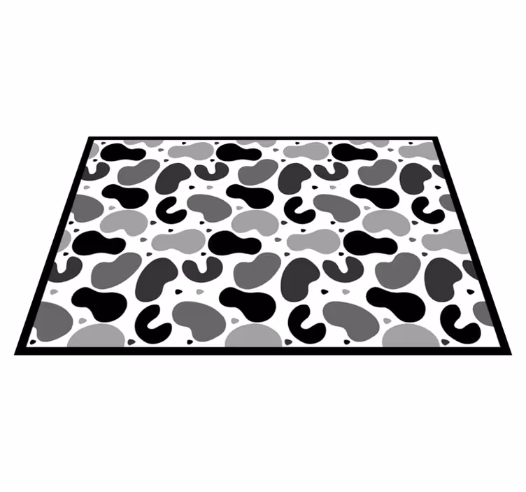 Alfombra vinílica animal print inspirado en piel de vaca - TenVinilo