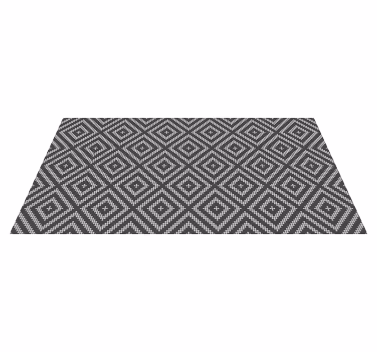 Alfombra hidráulica detalle de patrón geométrico - TenVinilo