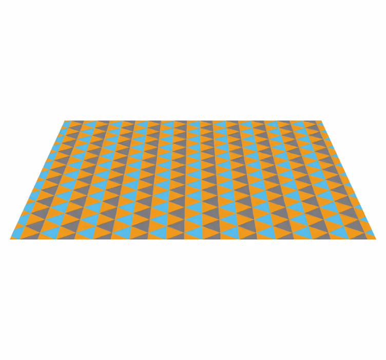 Alfombra vinílica geométrica composición triangular - TenVinilo