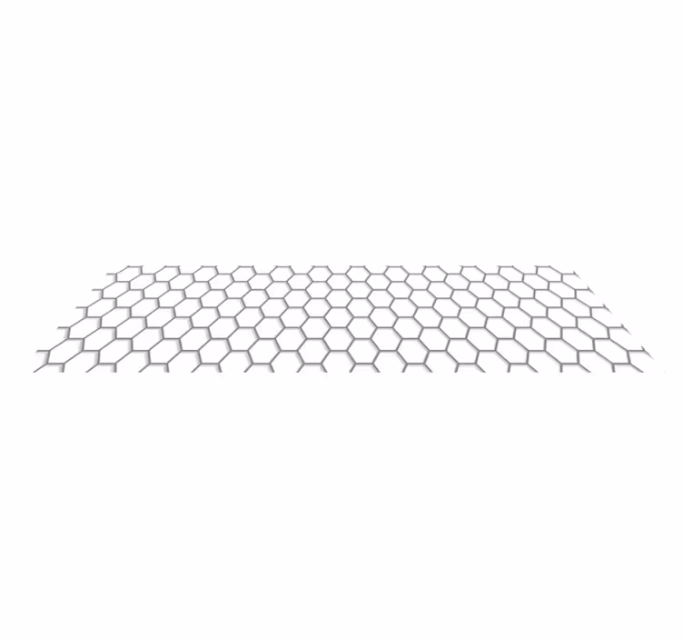 Alfombra vinílica cocina azulejos hexagonales blancos - TenVinilo