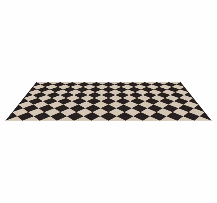 Alfombra hidráulica vinílica patrón de cuadros clásico - TenVinilo