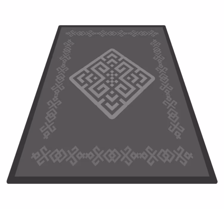 Alfombra vinílica gris patrón geométrico intrincado - TenVinilo