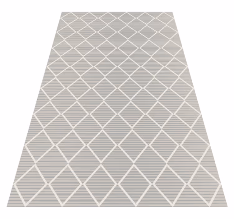Alfombra vinilo salón superficie con patrón de diamante - TenVinilo