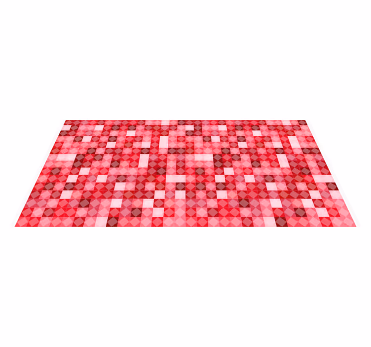 Alfombra vinílica mosaico rojo de vidrio - TenVinilo
