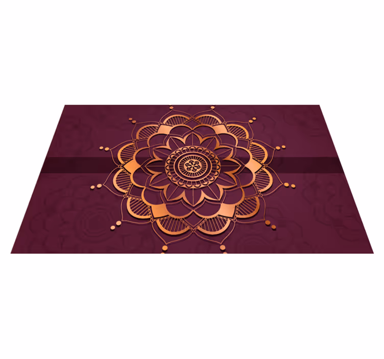 Alfombra vinílica mandala adorno de piso  - TenVinilo