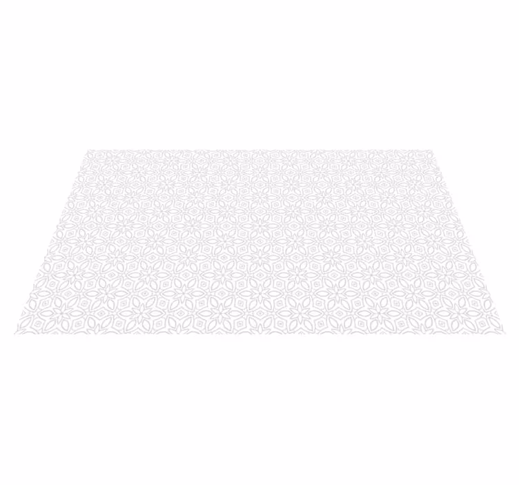 Alfombra vinílica cocina azulejos hidráulico floral - TenVinilo