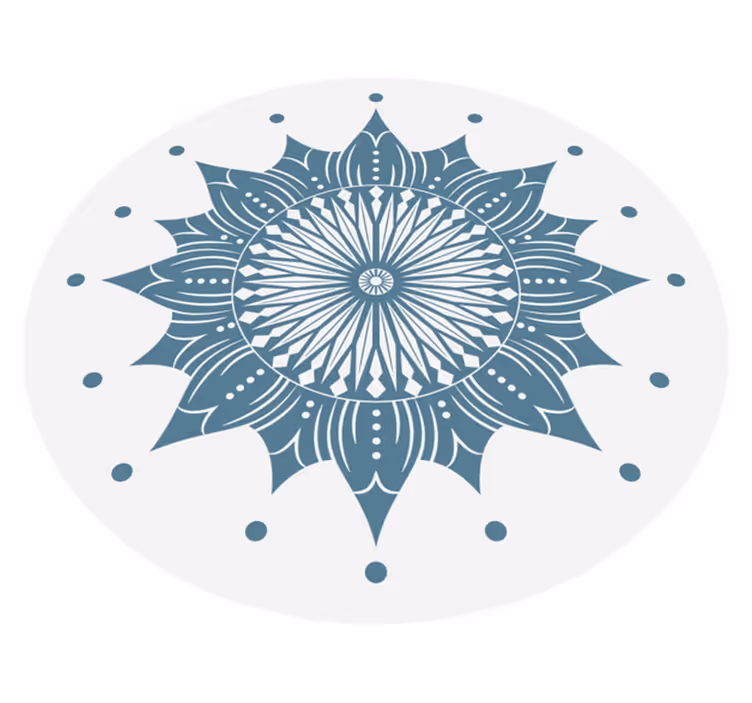 Alfombra vinílica mandala mandala floral intrincado - TenVinilo