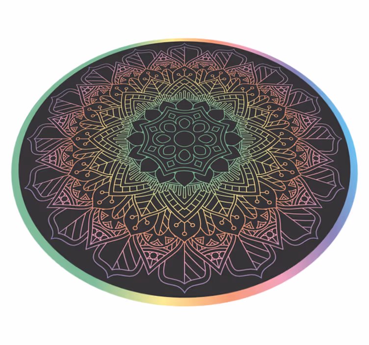 Alfombra vinílica mandala meditación  - TenVinilo