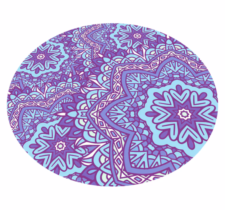 Alfombra vinílica mandala vivo motivo morado - TenVinilo