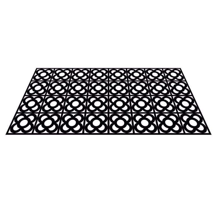 Alfombra vinílica geométrica motivos circulares - TenVinilo