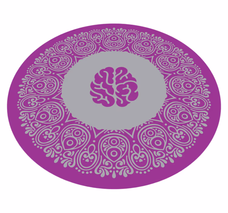 Alfombra vinílica mandala diseño cerebro mandala - TenVinilo