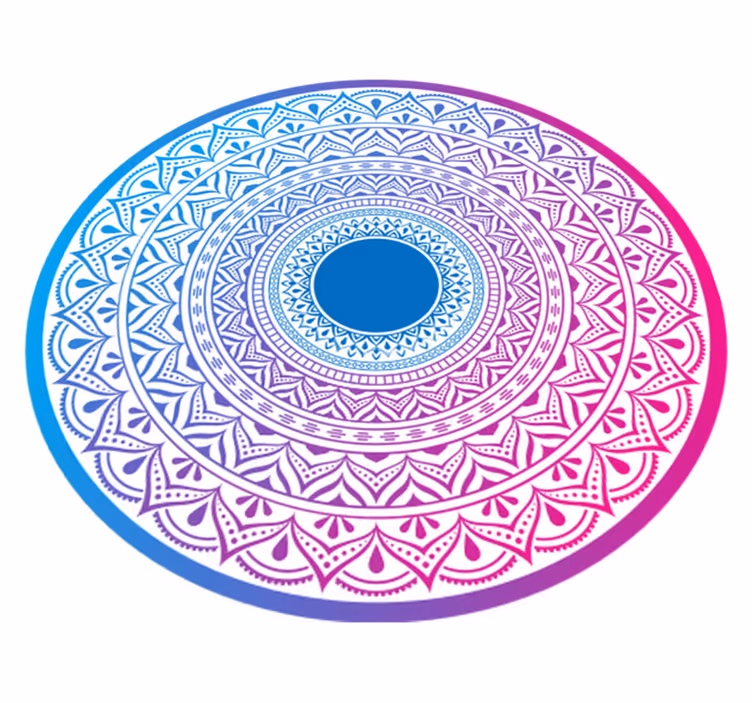 Alfombra vinílica mandala matriz circular  - TenVinilo