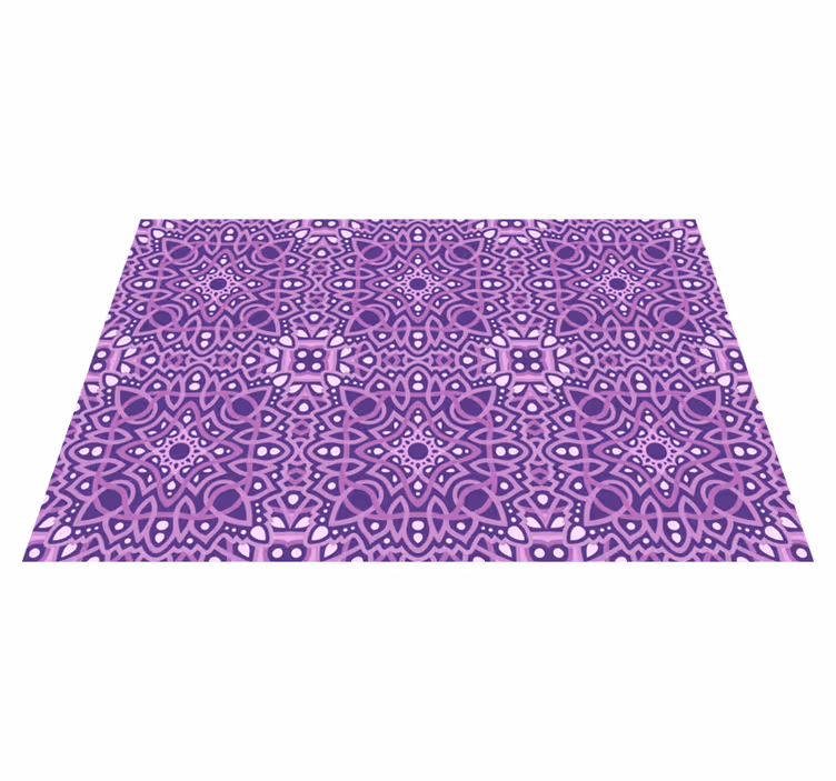 Alfombra vinilo salón mandala lila - TenVinilo