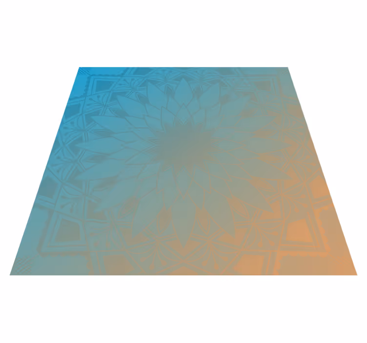 Alfombra vinílica mandala gradiente  - TenVinilo