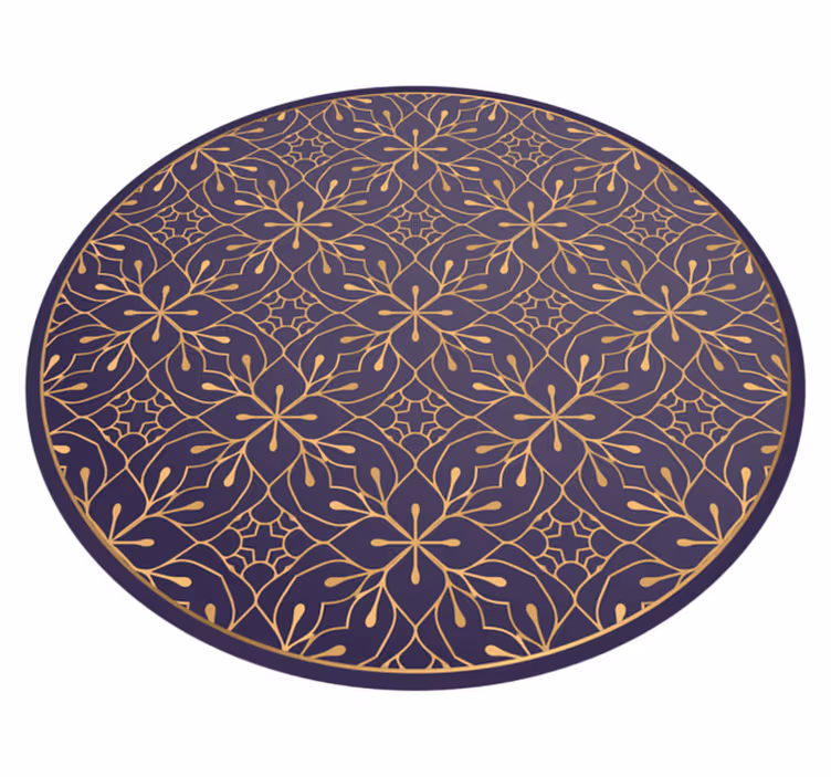Alfombra vinílica mandala floral elegancia - TenVinilo