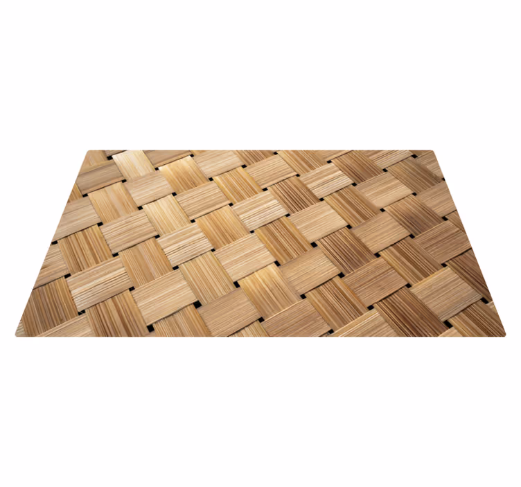 Alfombra vinílica madera simulación de parquet - TenVinilo