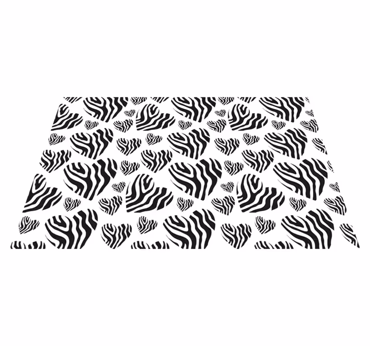 Alfombra vinílica animal print patrón de rayas de cebra - TenVinilo