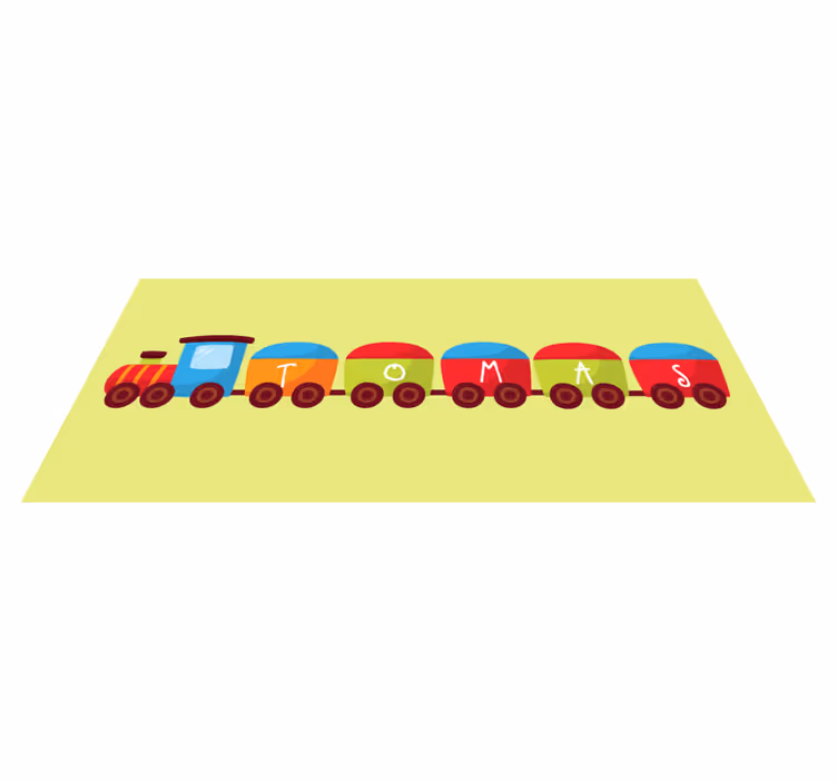 Alfombra vinílica personalizable tren personalizado - TenVinilo