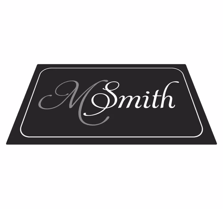 Alfombra vinílica personalizable monograma  - TenVinilo