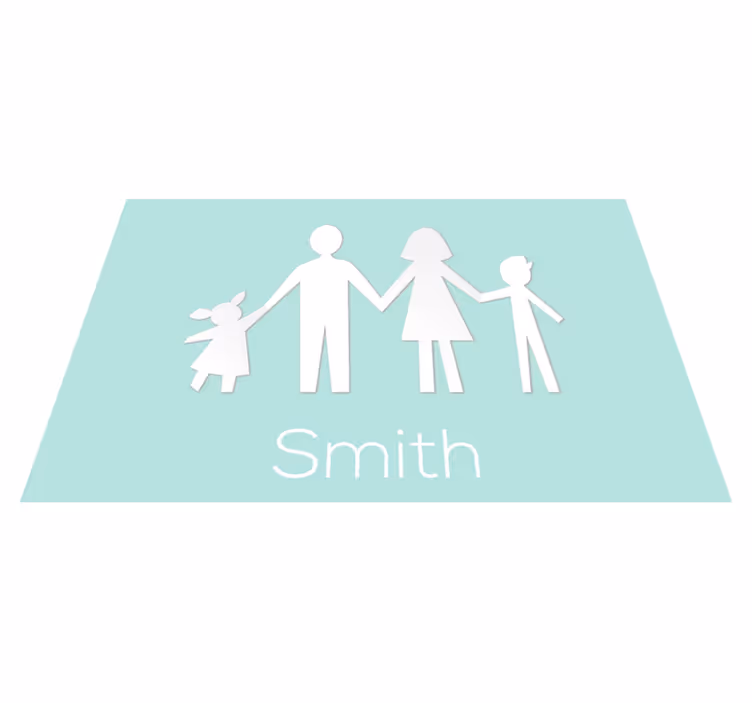 Alfombra vinílica personalizable familia  - TenVinilo